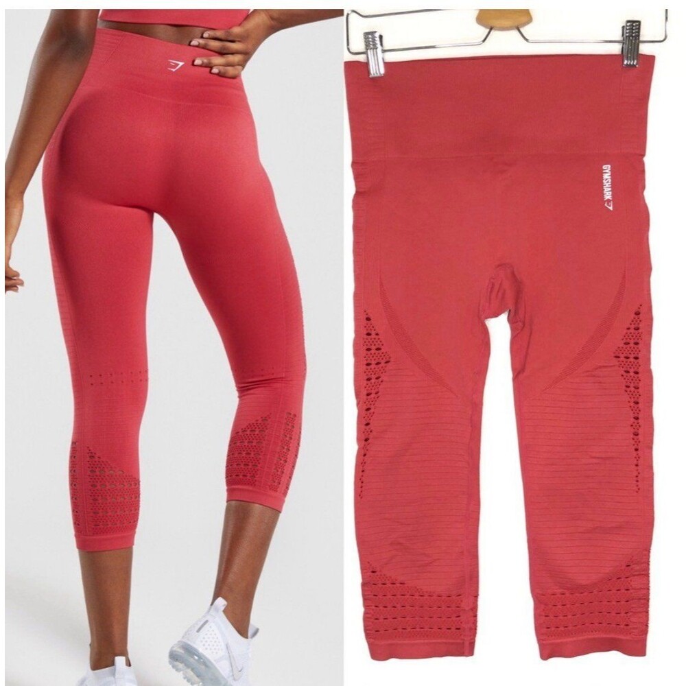 Gymshark Energy+ Seamless Perforated Cropped Leggings Sz. M NWOT